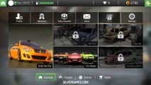 NSR Street Car Racing: Menu