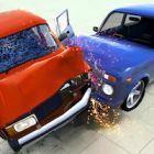 Beam drive car crash test simulator