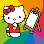 easy coloring kitty